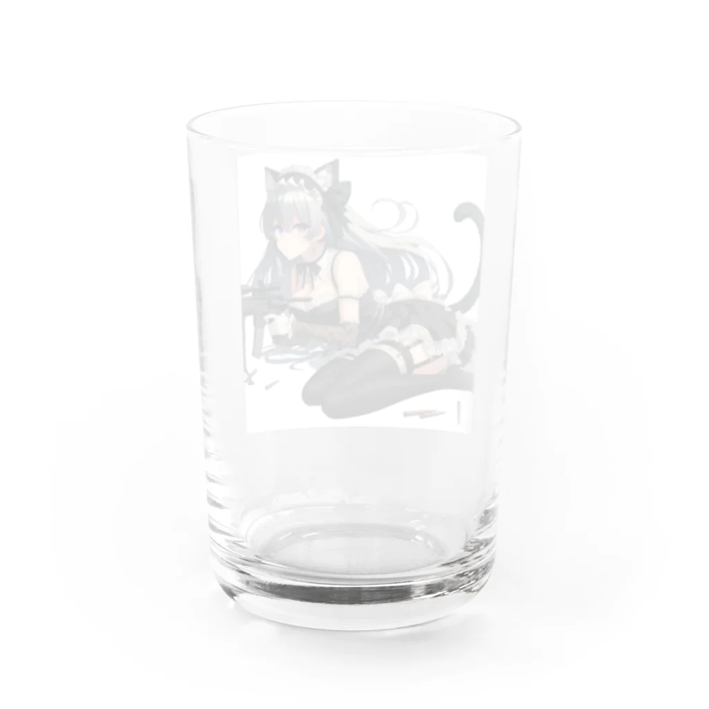 cray299の闘う猫メイド🐾5 Water Glass :back