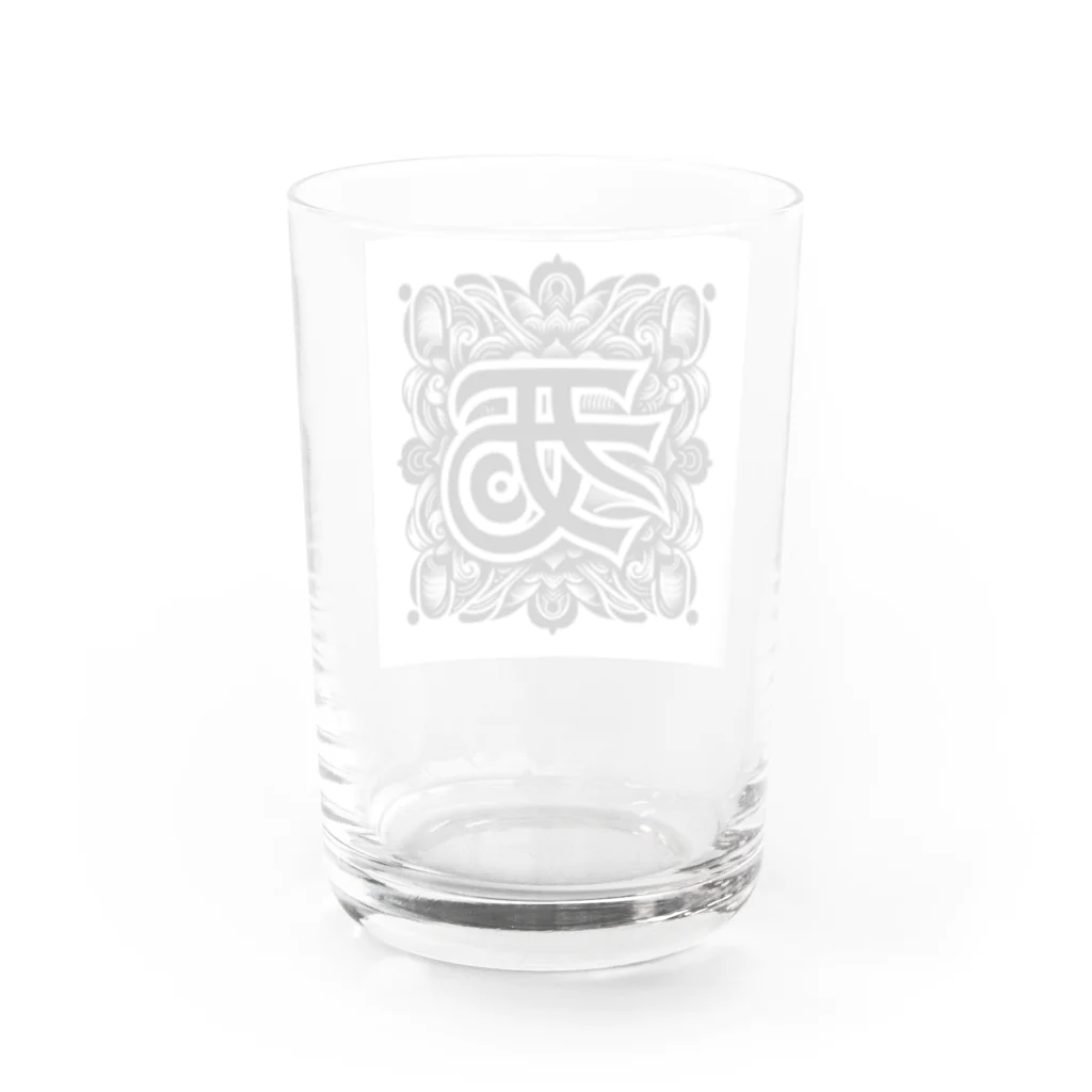 h-takujirouの梵字「クリーク」 Water Glass :back