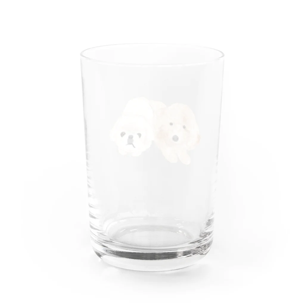 hanapecha_wannyanの可愛いわんちゃん Water Glass :back