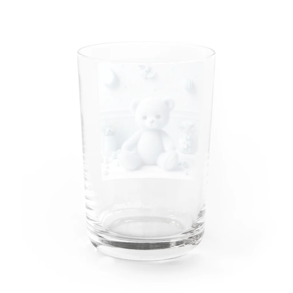 アルのSWEET DREAMSの青いテディベア Water Glass :back