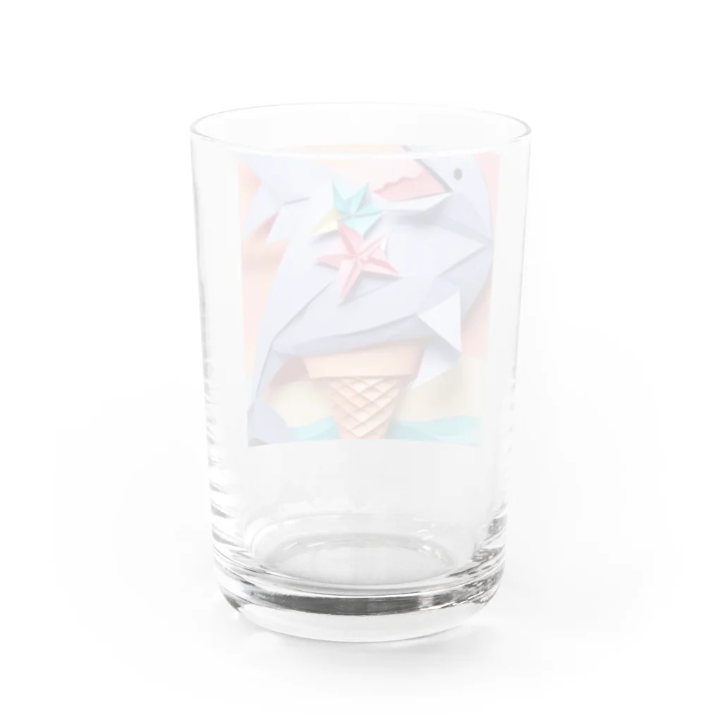 yumiceのice meets オリガミイルカ Water Glass :back