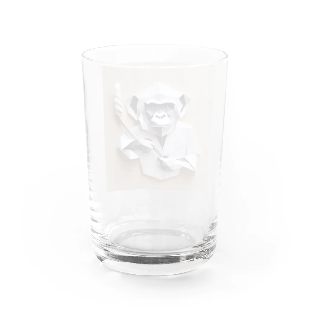 yumiceのice meets　オリガミチンパンジー Water Glass :back