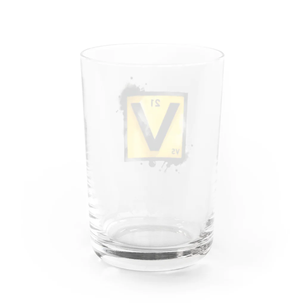 science closet（科学×ファッション）の元素シリーズ　~バナジウム V~ Water Glass :back