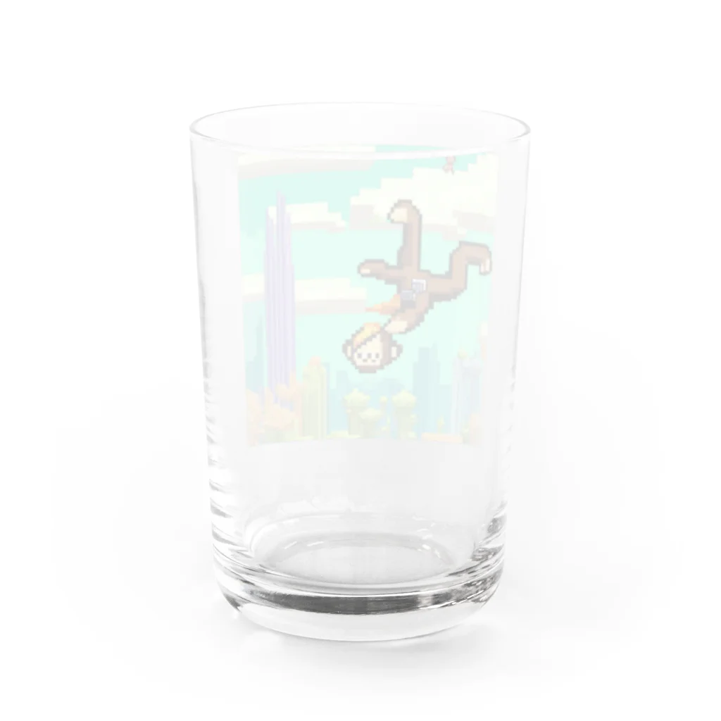 yuhi04のスカイダイビングの冒険猿 Water Glass :back