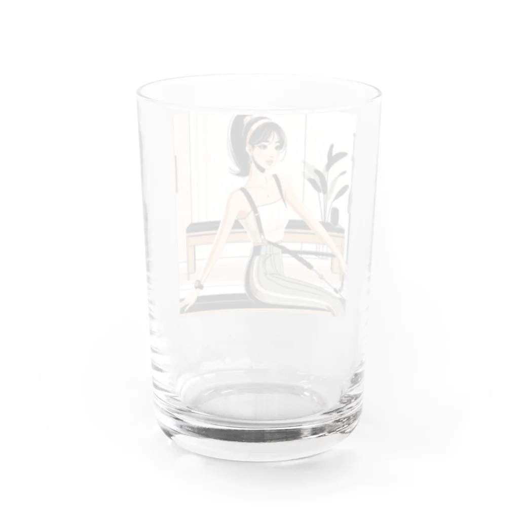 21歳女子　運動大好きMinamiのおしゃれMinami のヨガグッズ！ Water Glass :back