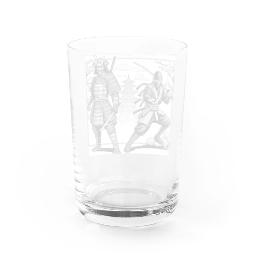 マイティのninja & samurai Water Glass :back