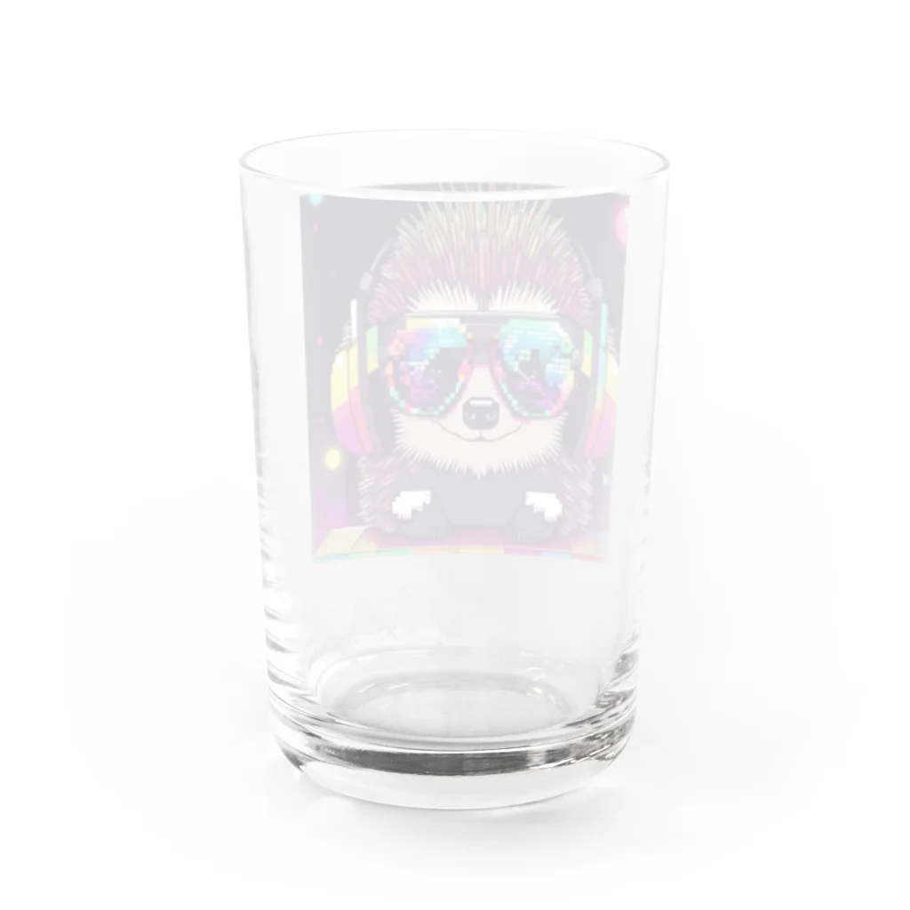 yu-tata-yuのアゲ上げ！DJハリネズミくん Water Glass :back