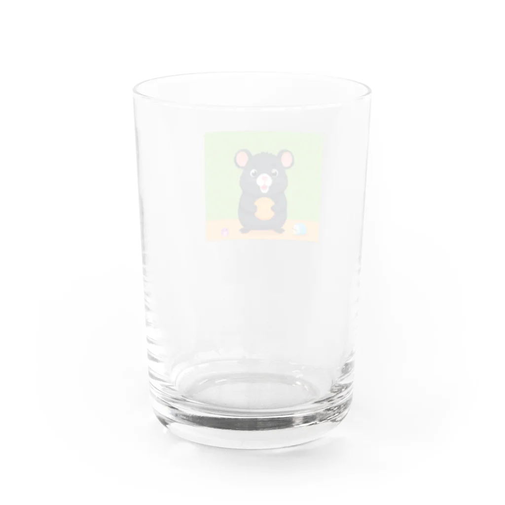 シークレットの黒いねずみさん　大 Water Glass :back