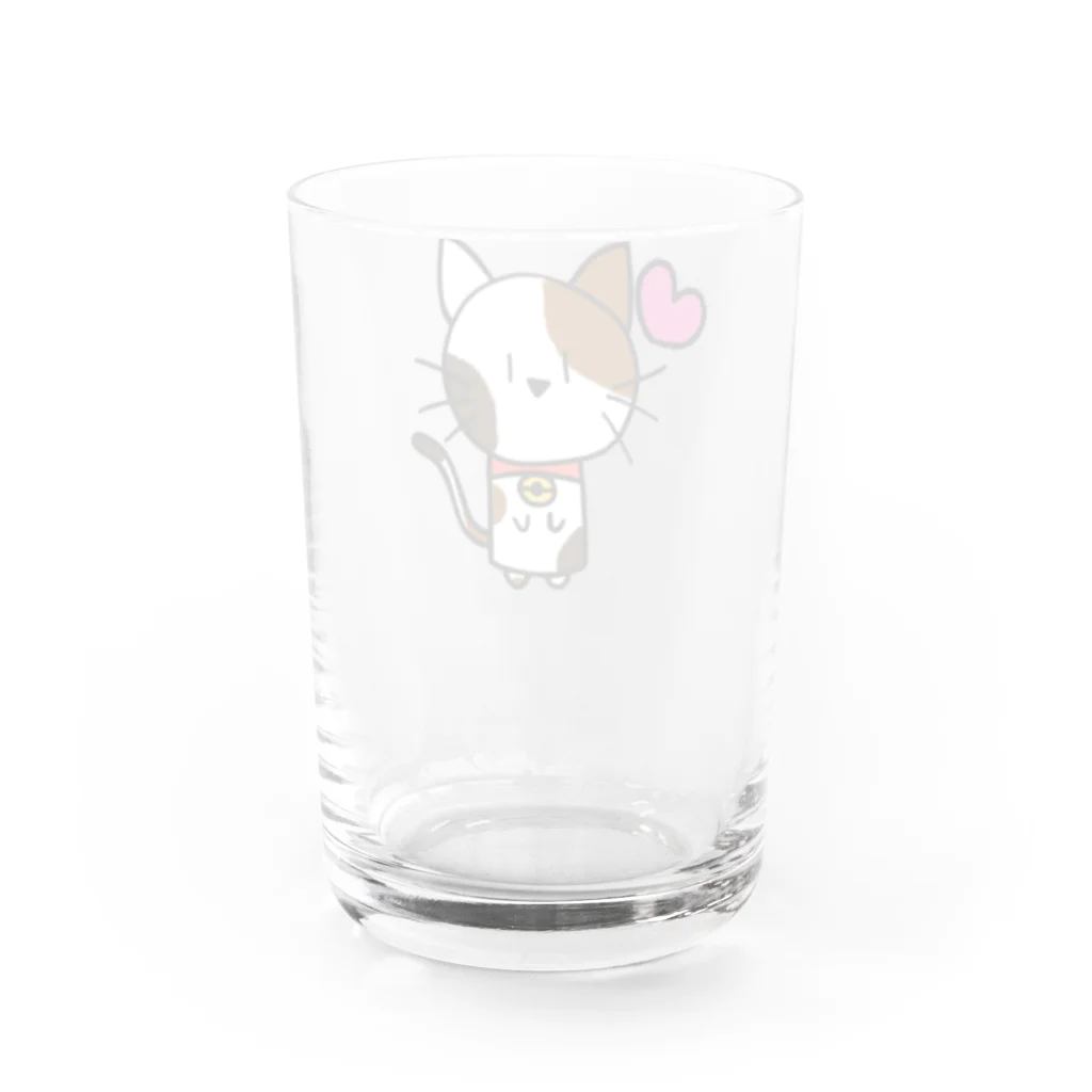 ねこ日和のねこ日和（ぶち猫） Water Glass :back