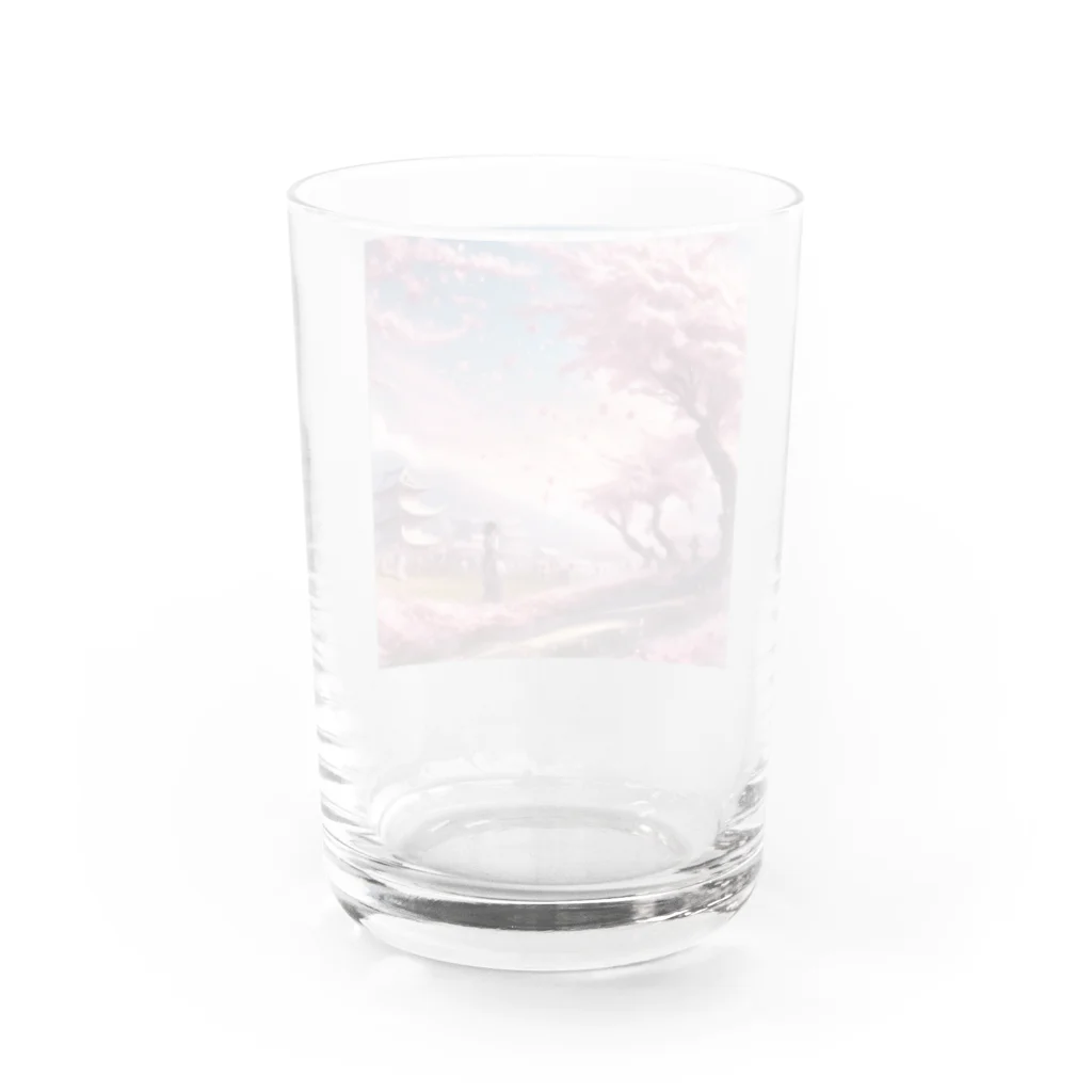 Y.Maeの舞い散る桜 Water Glass :back