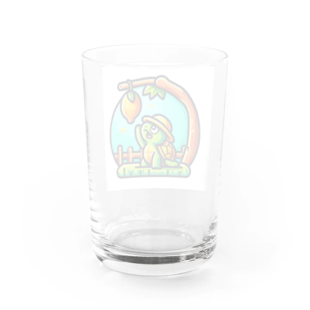 Bumps Design Collectionのパパイヤとかめたろう Water Glass :back
