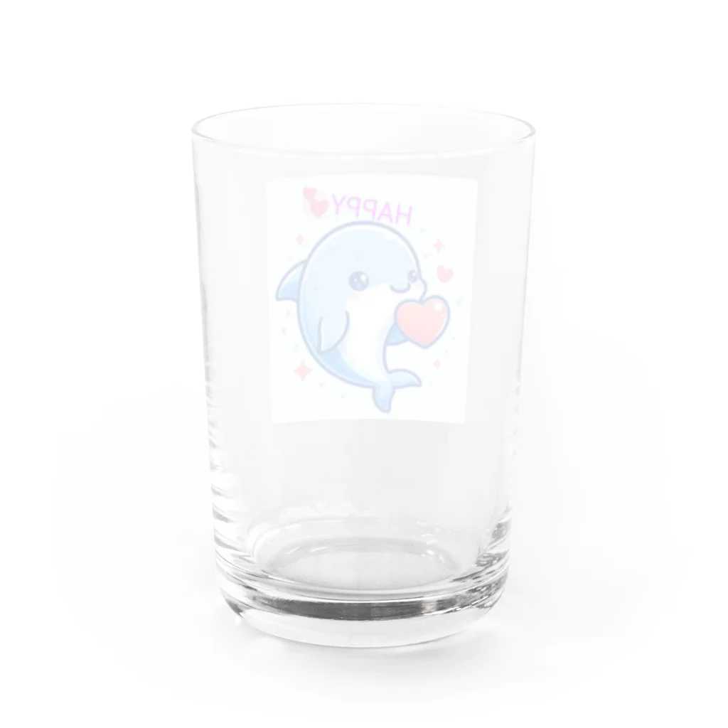 終わらない夢🌈の可愛いイルカちゃん🐬💞 Water Glass :back