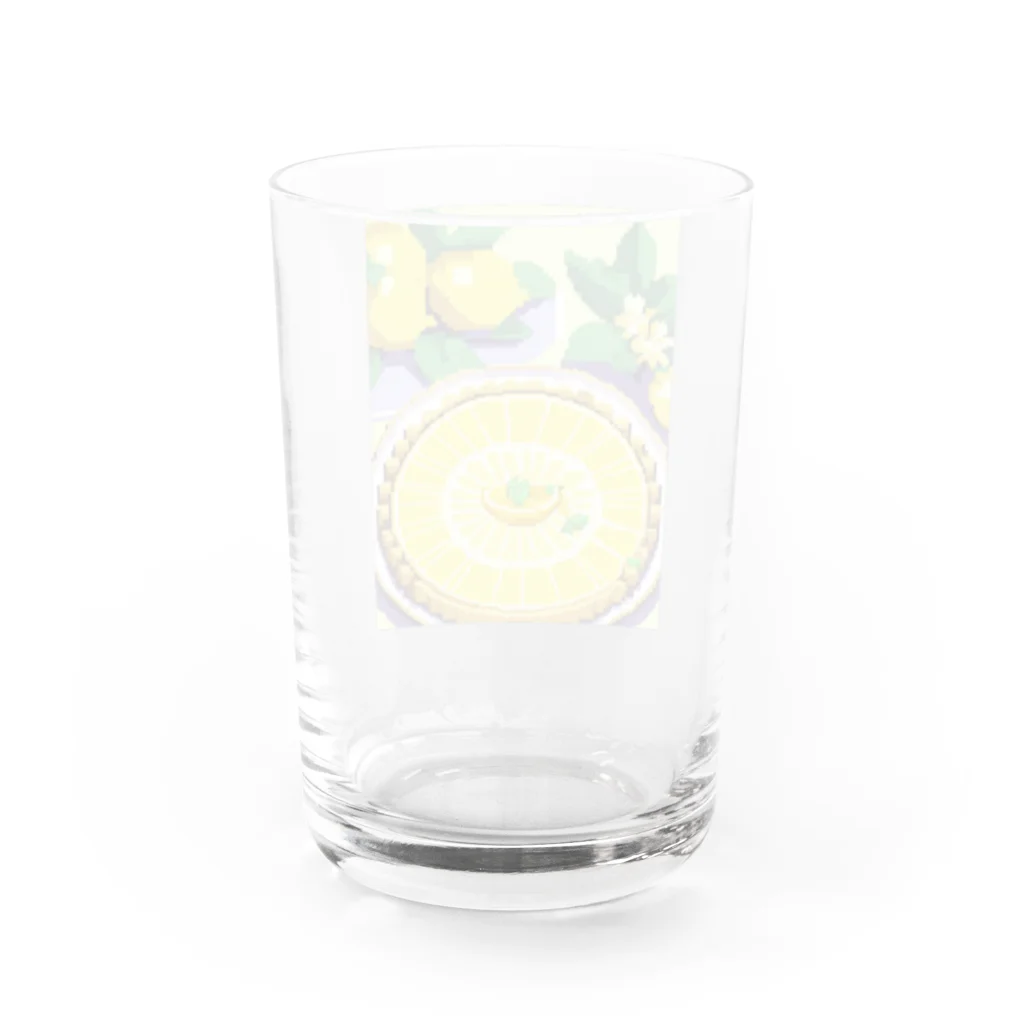 KZ_Graphicsの黄色いレモンタルトのような洋菓子 Water Glass :back