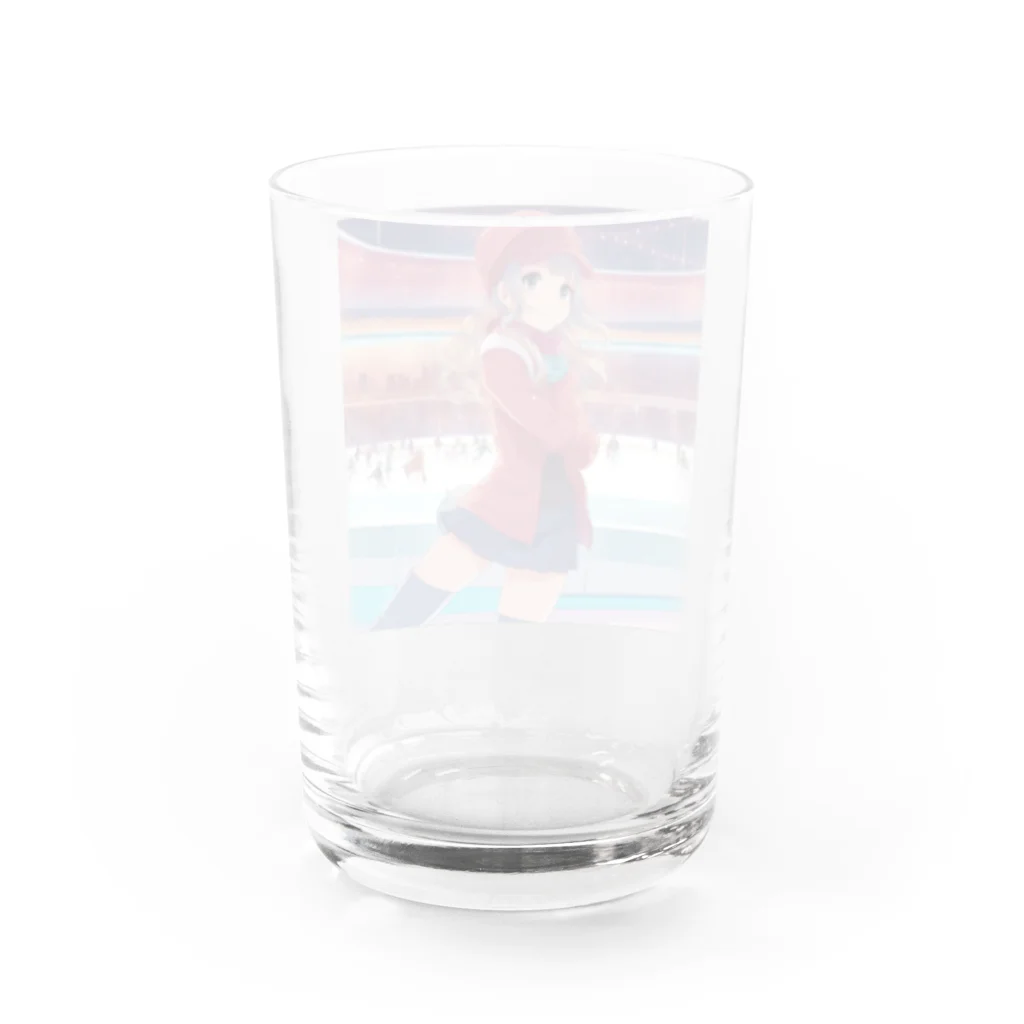 aoicanonのスケートをする女性 Water Glass :back