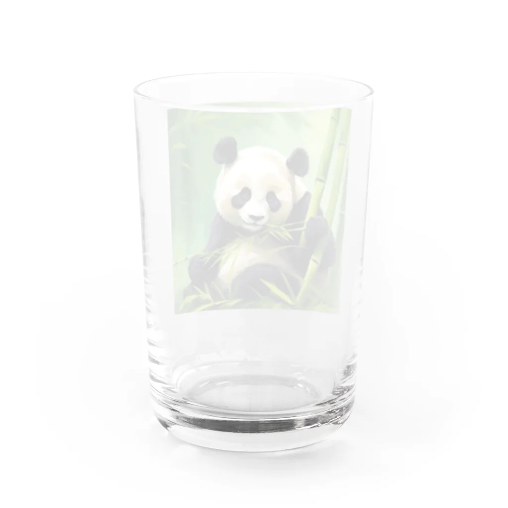 taga-rinの癒しの猫背パンダくん Water Glass :back
