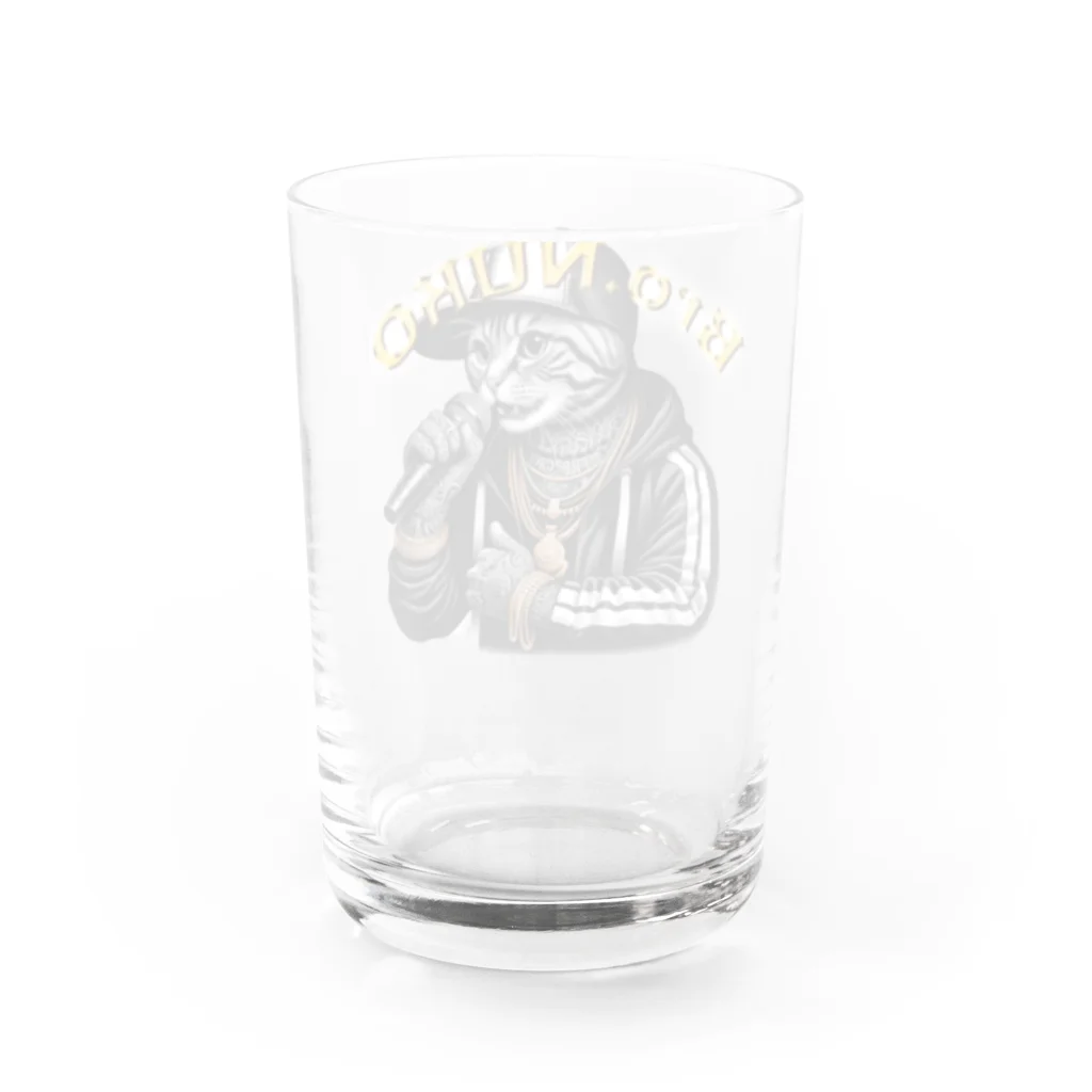 HIPHOPぬこ様のBro.NUKO(ブラザー・ぬこ) Water Glass :back