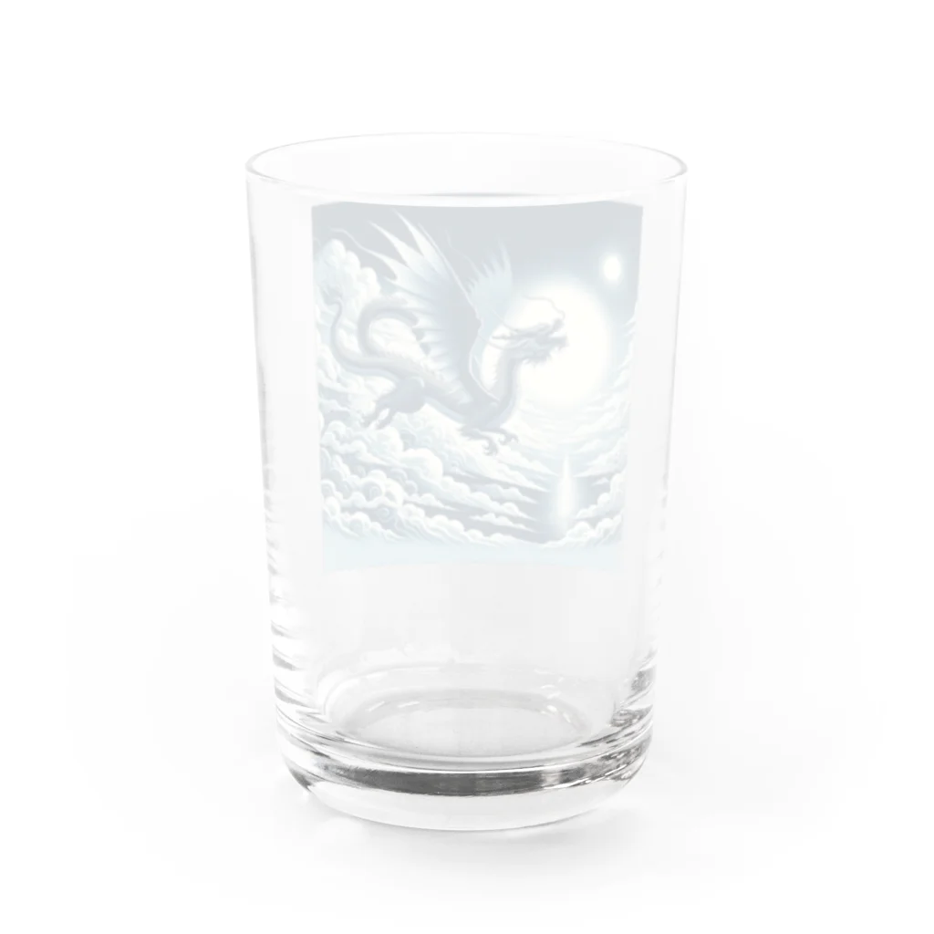 the blue seasonの雲を越えし野望の龍 Water Glass :back