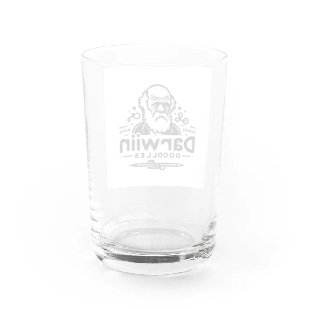 DarwinDoodlesのDarwinDoodles Water Glass :back