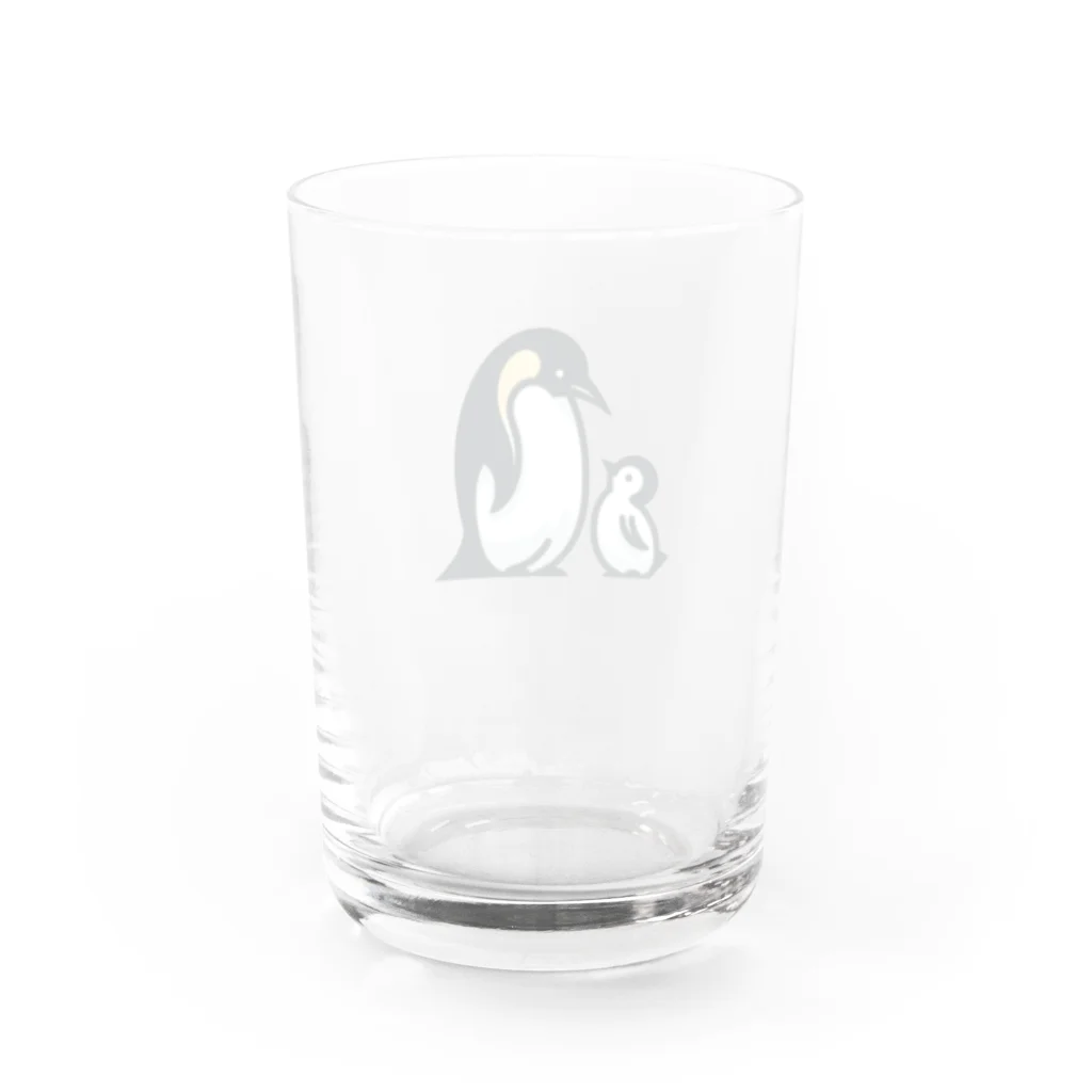 もふもふの森のペンギンのおやこ Water Glass :back