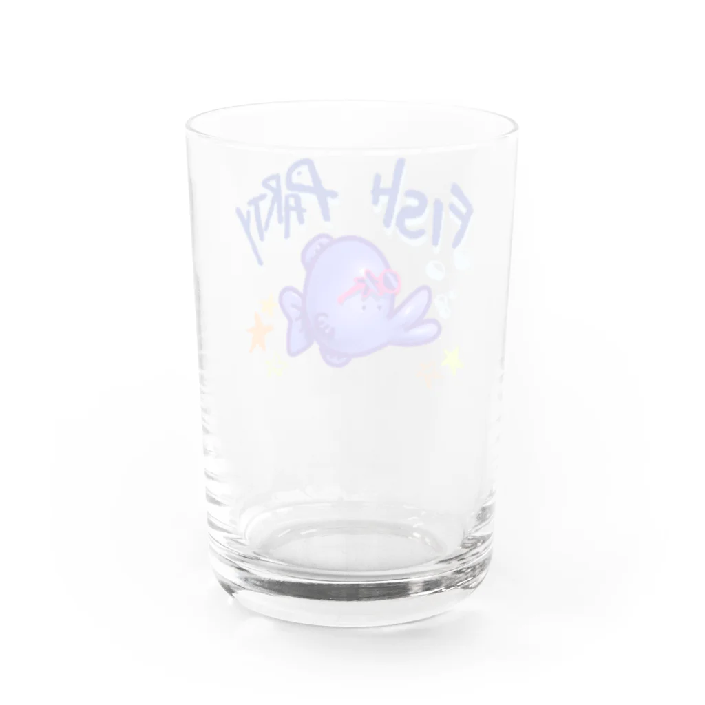 ハッピーボツボイのフィッシュパーティ Water Glass :back