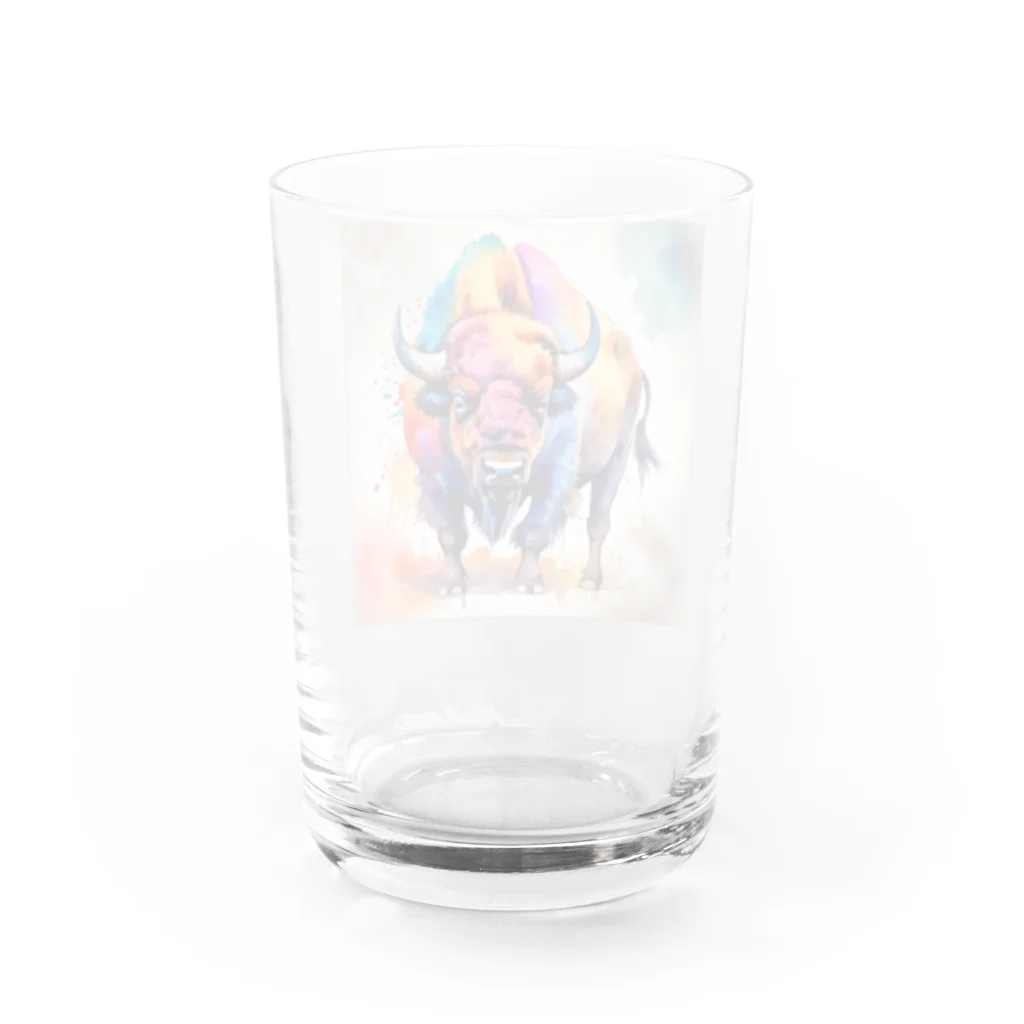 【ma chérie】A treasury of love.のカラフルバッファロー Water Glass :back