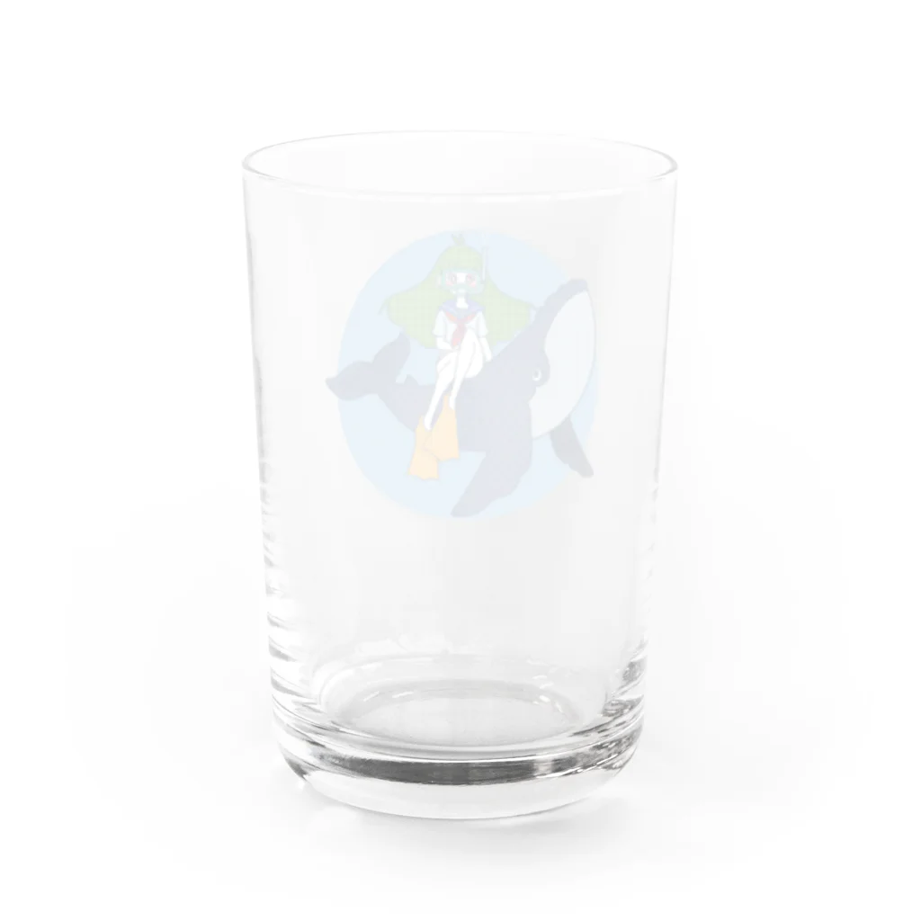 ゆっきーのクジラとおんなのこ Water Glass :back