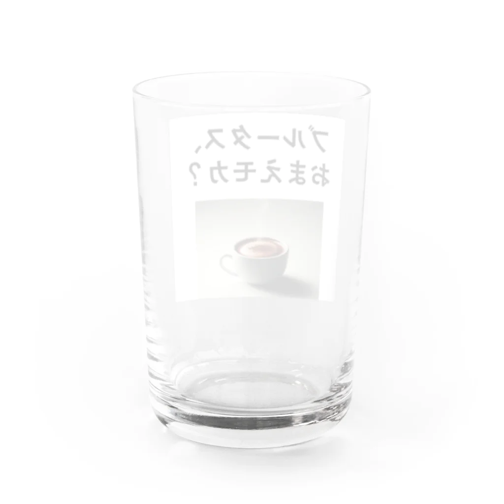 music_japanの「ブルータス、おまえモカ？」写真付き Water Glass :back