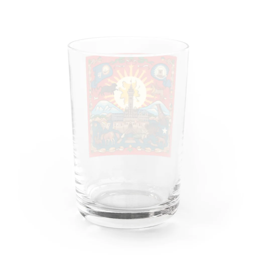 Q_kyuのオールドタペストリー Water Glass :back