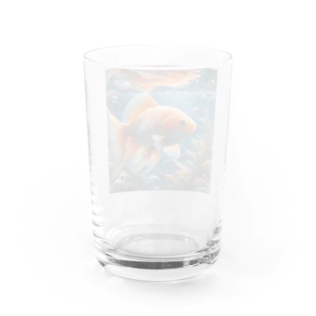 アートフル・メッセンジャーの金運招福金魚様 Water Glass :back