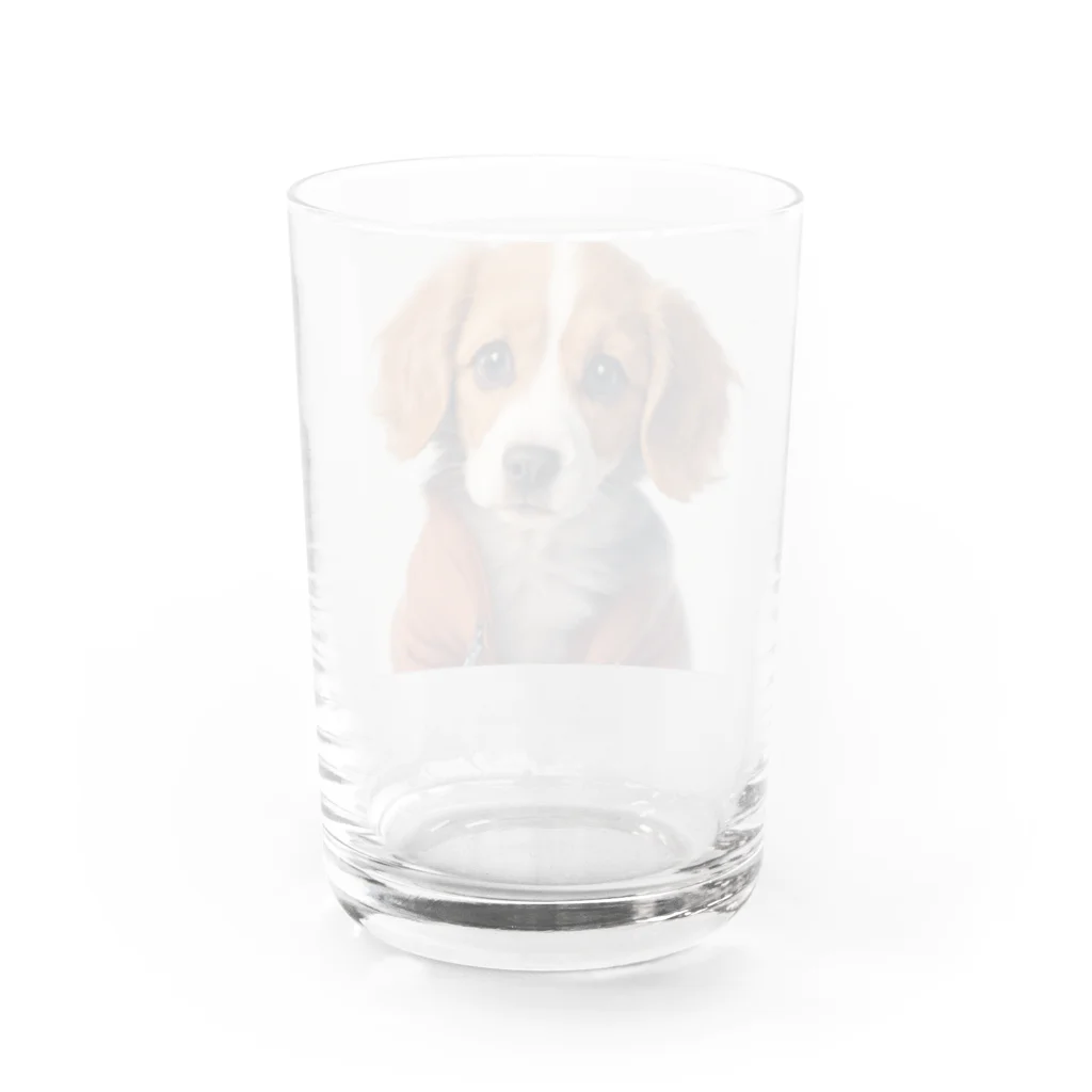 merciのかわいい　犬 Water Glass :back