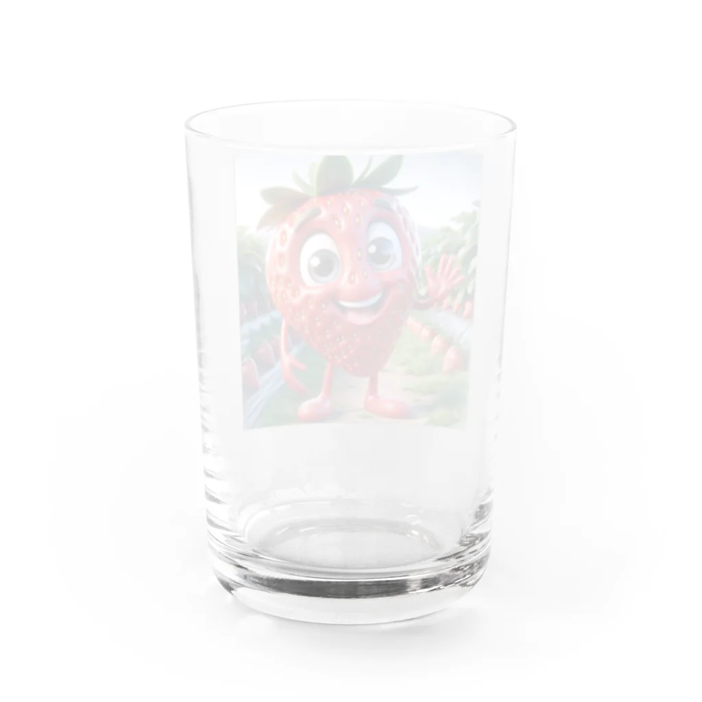 われらちきゅうかぞくのダディーベリーと子供たち Water Glass :back