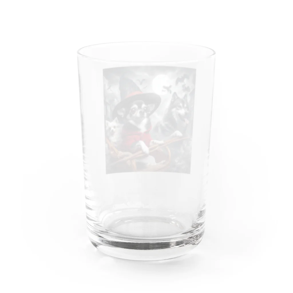 チワワンSHOPの狼とチワワ8 Water Glass :back