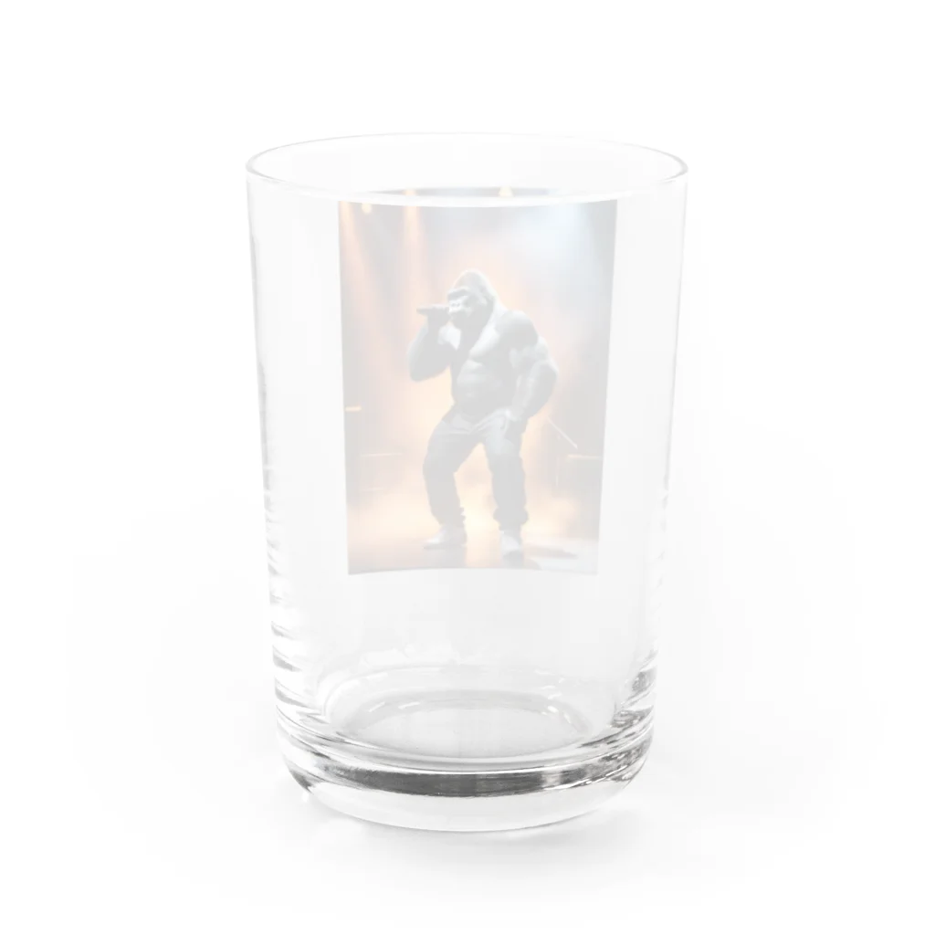 ZZRR12のゴリラの燃える舞台 Water Glass :back