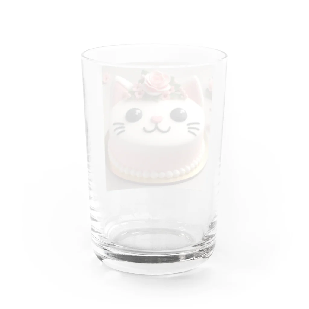 neko_shopのねこケーキ４ Water Glass :back