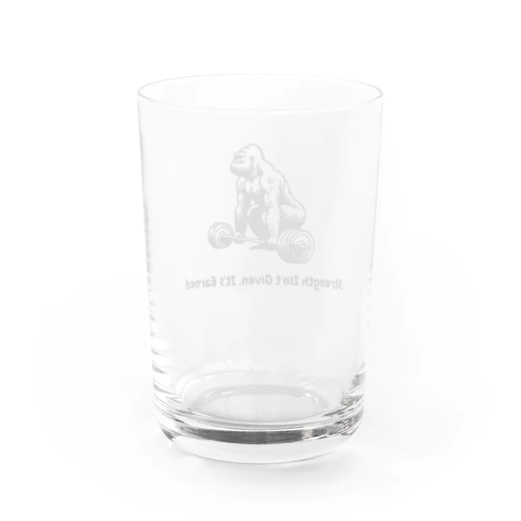 Clozettaの筋トレするゴリラ Water Glass :back