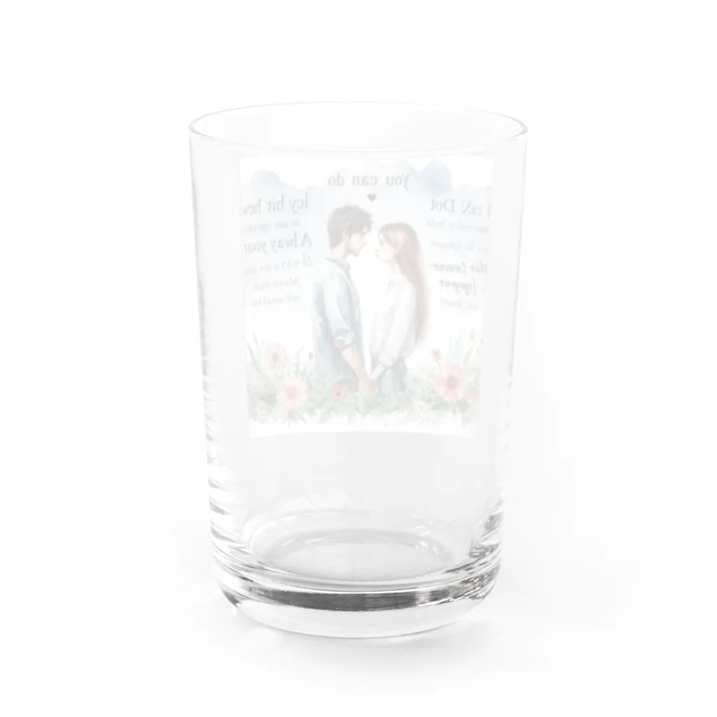 Lovers-chapelの支え合う恋人4 Water Glass :back