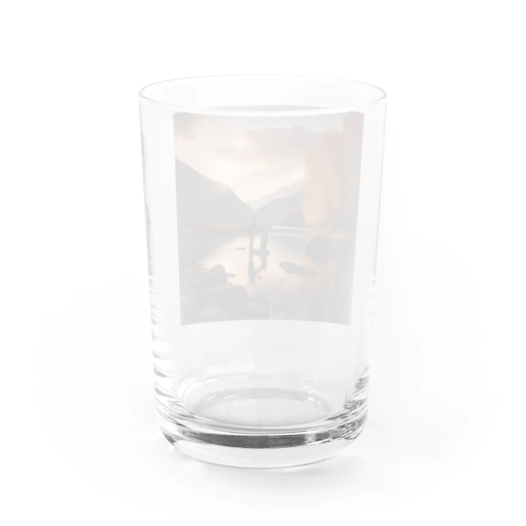 ryo-Tの釣りをする親子 Water Glass :back