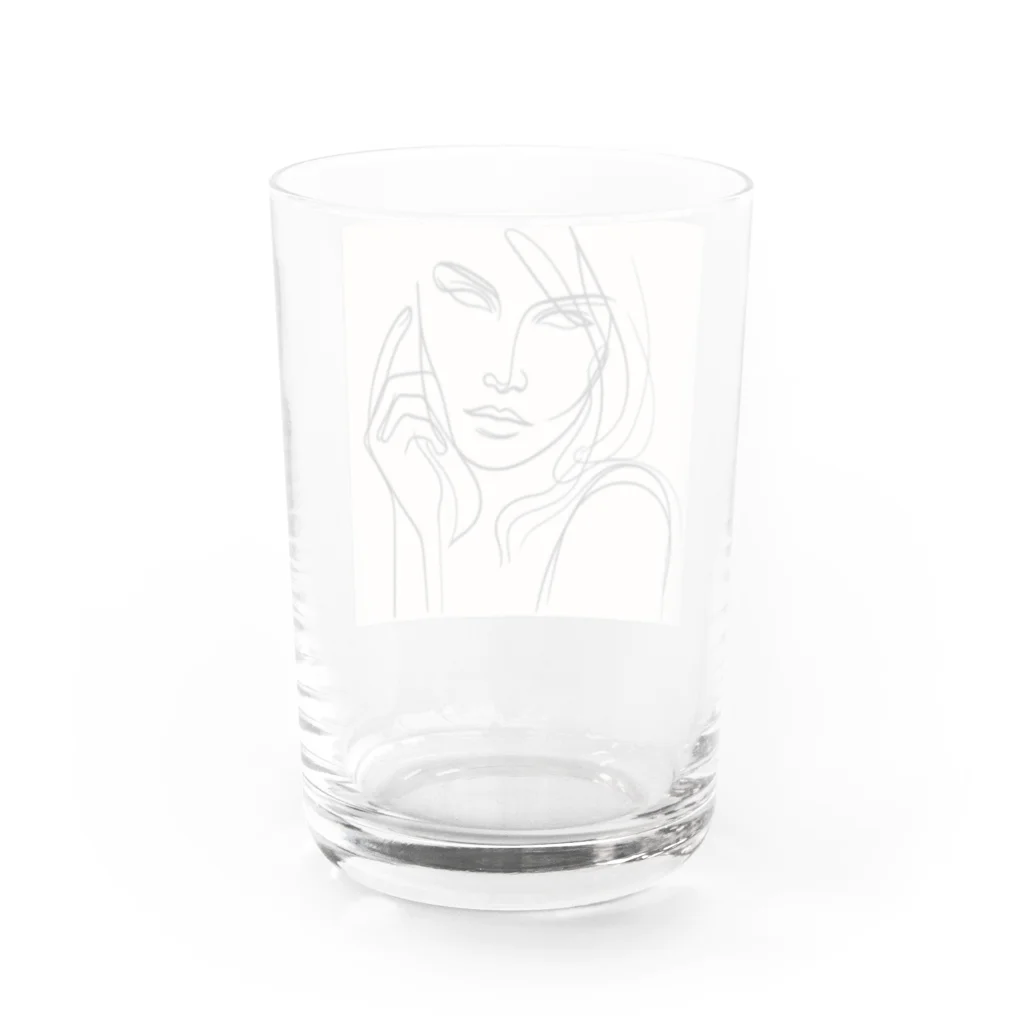 Schiele_sarieriの線画の女性3 Water Glass :back