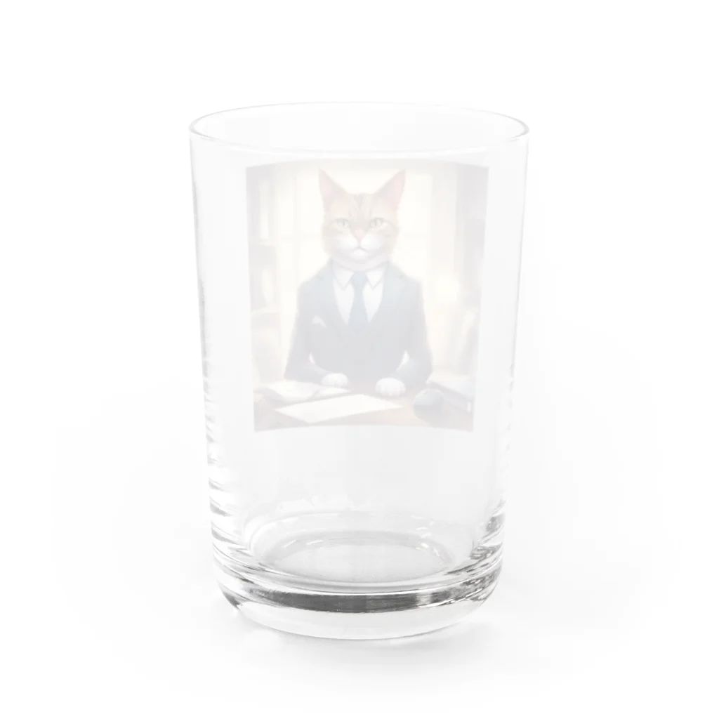 ネコ社長のネコ社長７代目 Water Glass :back