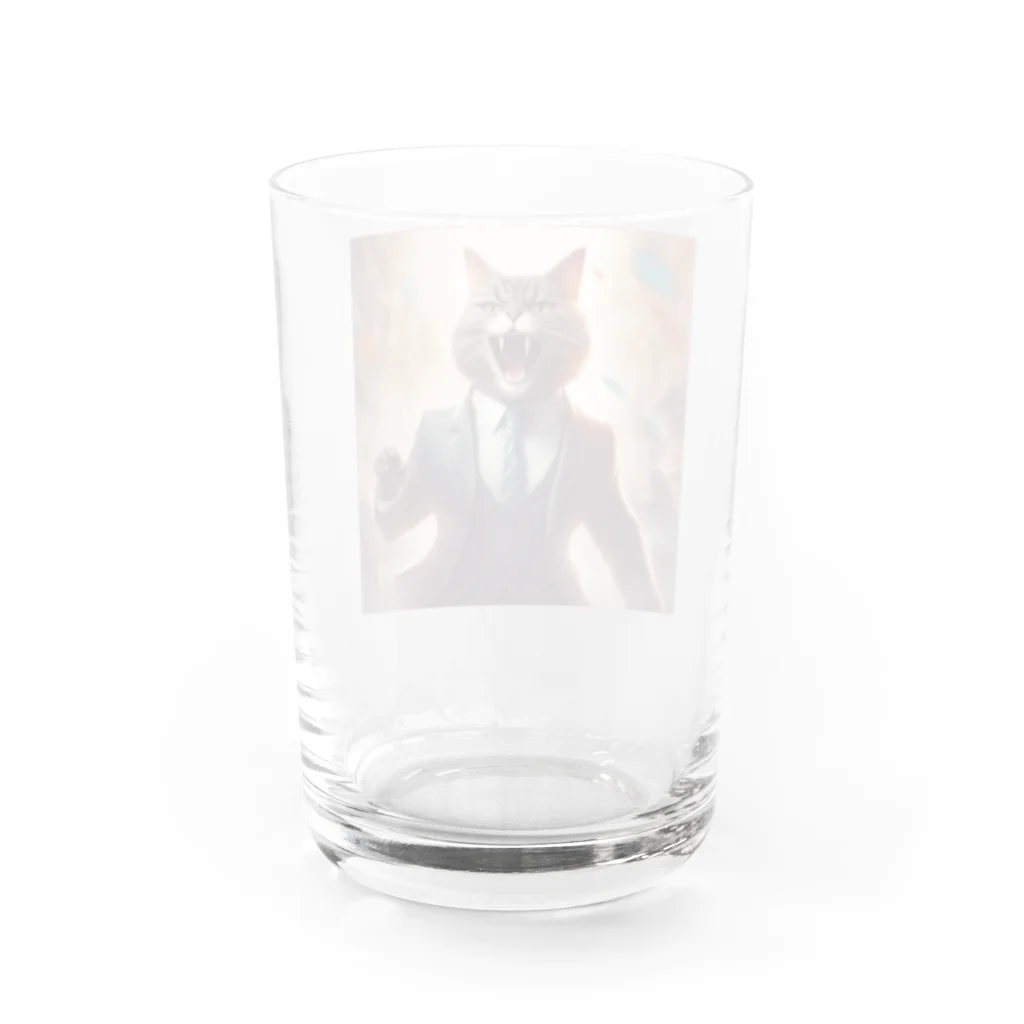 ネコ社長のネコ社長８代目 Water Glass :back