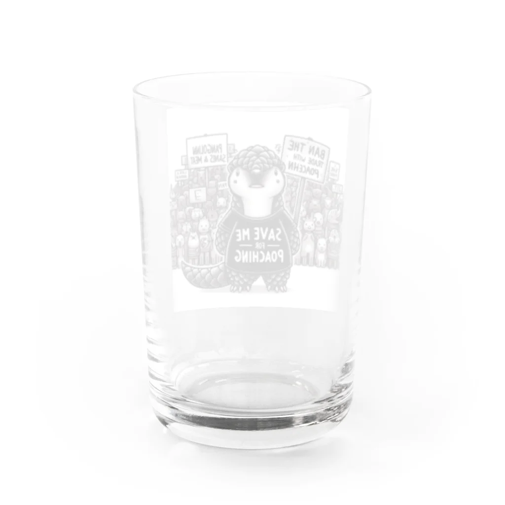 STOP POACHNGのPANGOLIN（センザンコウ） Water Glass :back