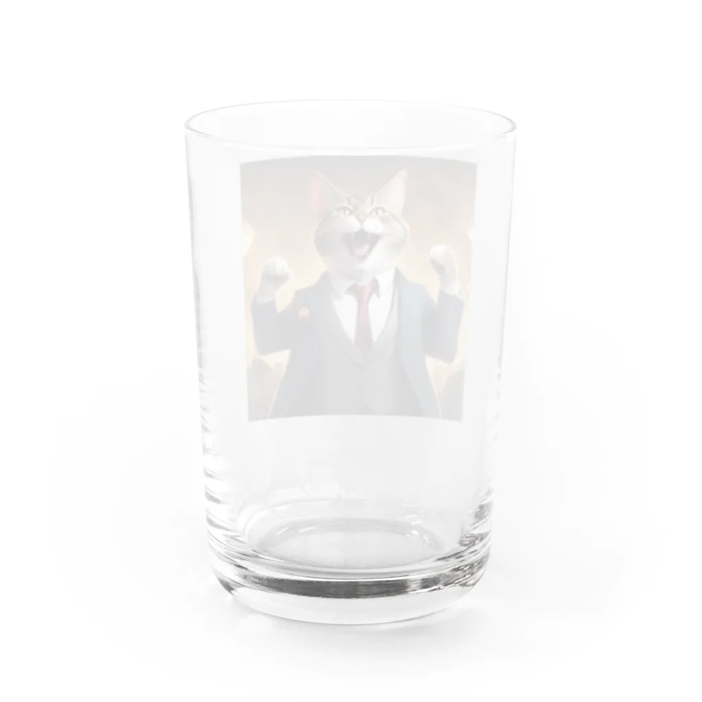 ネコ社長のネコ社長１０代目 Water Glass :back