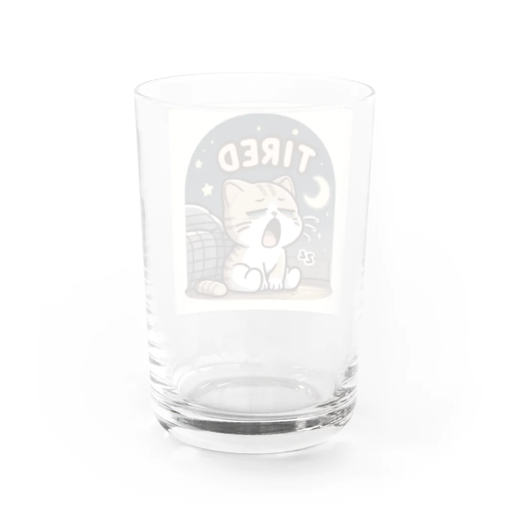mimikkyu322のTired cat7 Water Glass :back