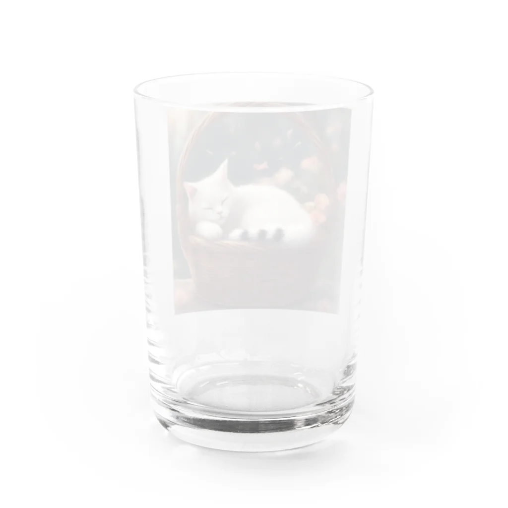 スウィート・アニマル・アートの寝てる猫 Water Glass :back