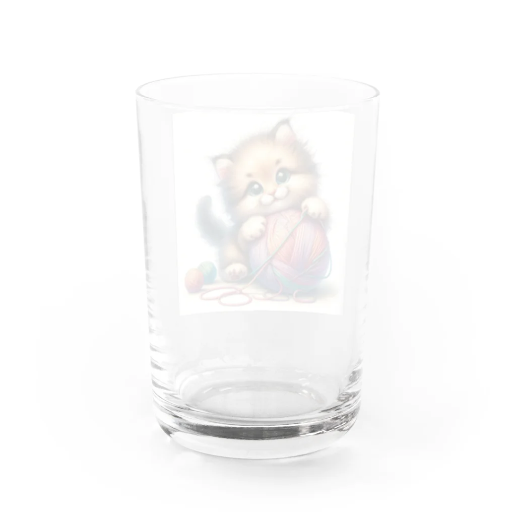 子猫カーニバルの子猫　イラスト Water Glass :back