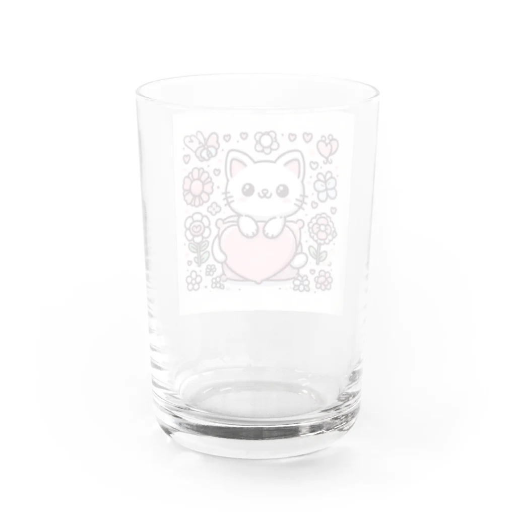 たこ焼きの猫スタンプ Water Glass :back