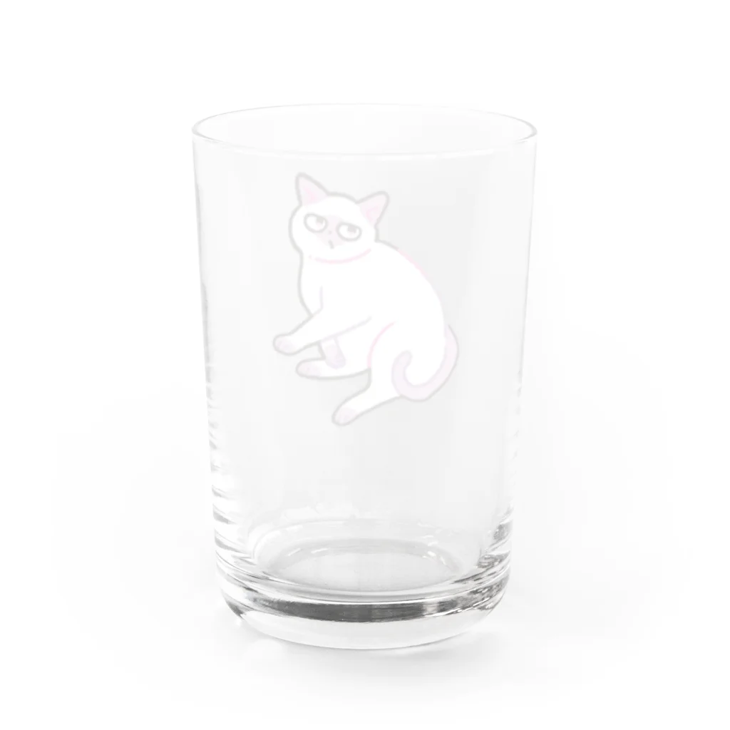猫屋カエデのシャム猫 Water Glass :back
