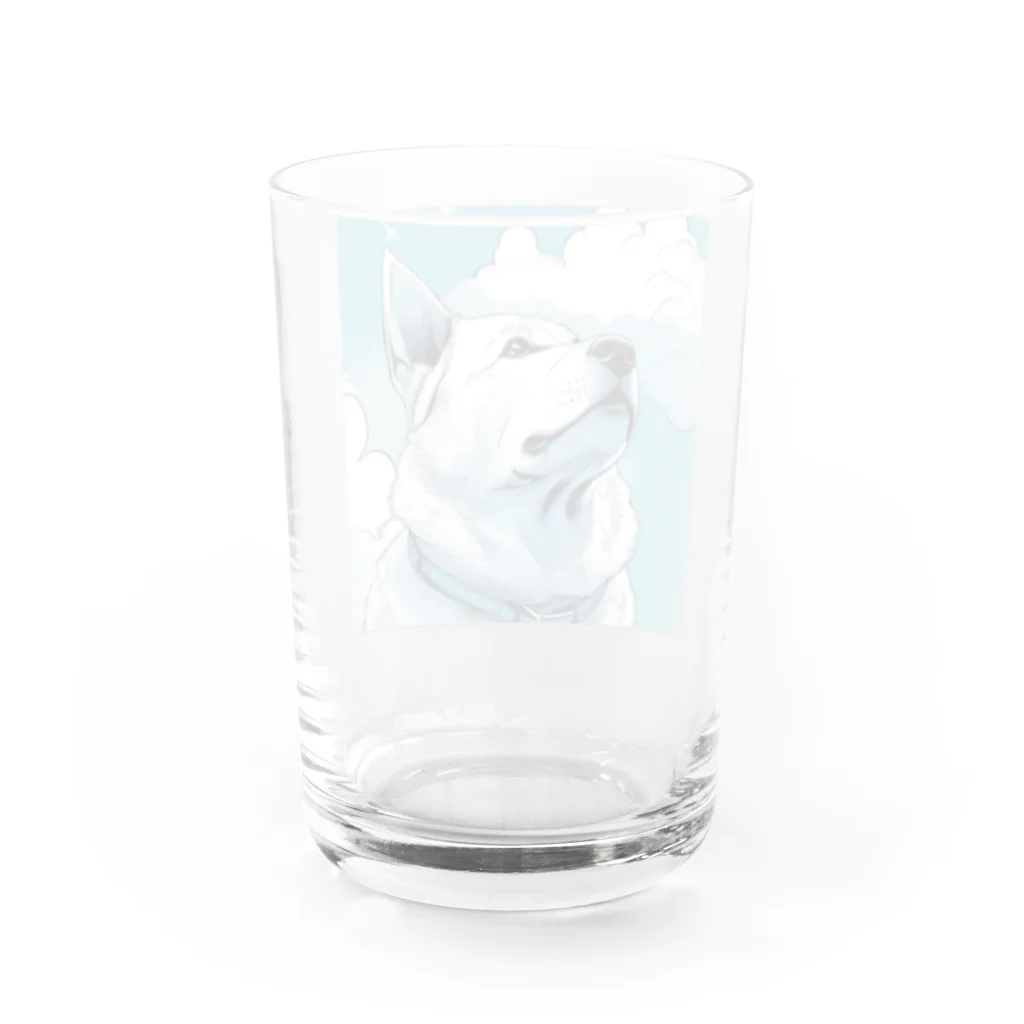 宗乙商店の我思う、我は秋田犬。 Water Glass :back