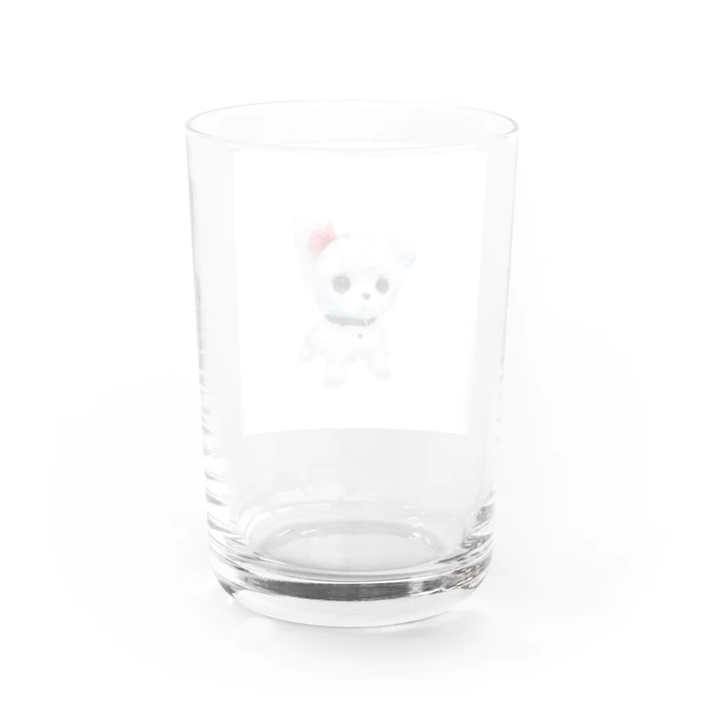 ちいさき家族スキ　Maltese ♡のだってマルチーズだもん　素 Water Glass :back