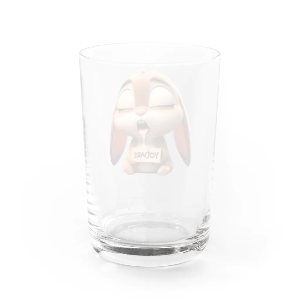 ヨダレ屋のよだれうさぎのリリー Water Glass :back